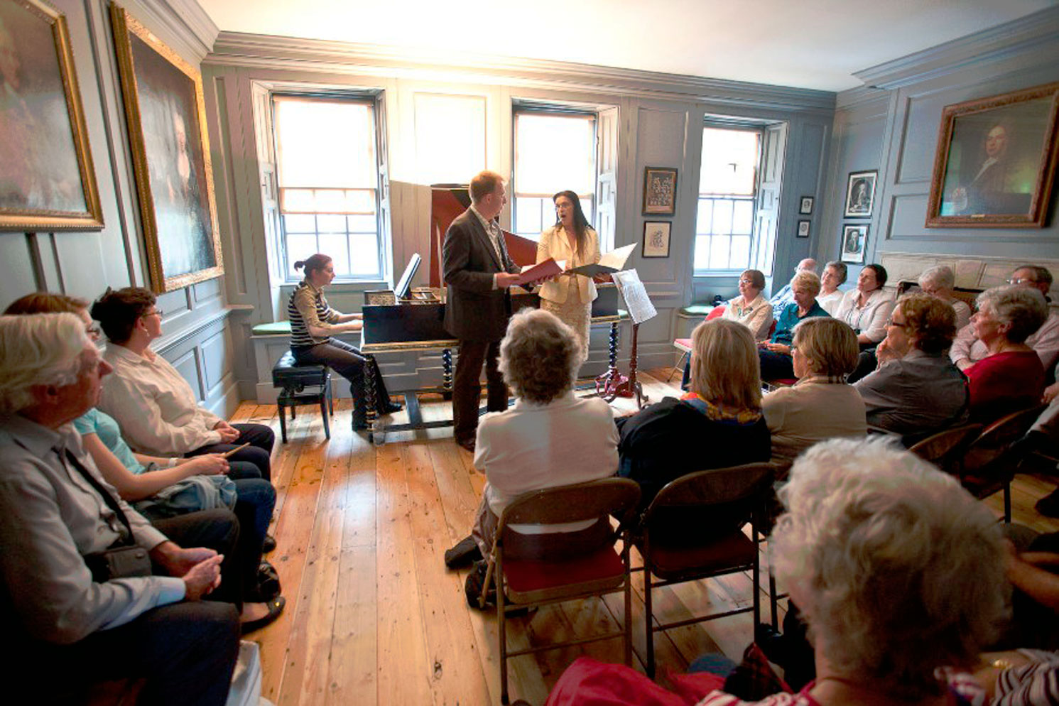 Photo of Recital and reception at Handel's House for patrons of the Philadelphia Orchestra
