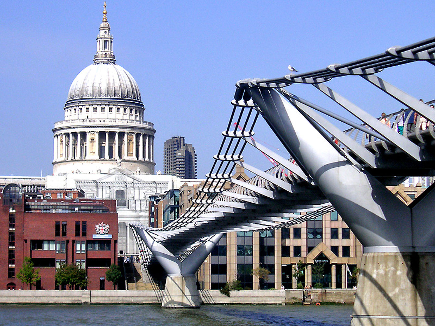 Photo of St Paul's Cathedral and the Millennium Bridge
